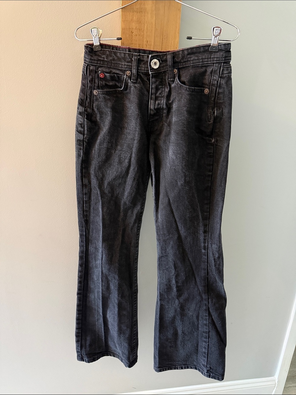BDG Black Flare Jeans with Subtle Washed Finish